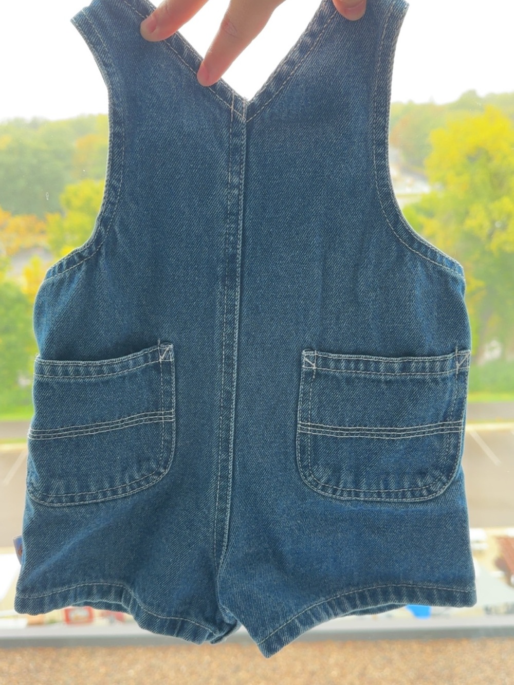 Vintage Disney Blue Denim Winnie the Pooh Short Overalls - Picture 2 of 4
